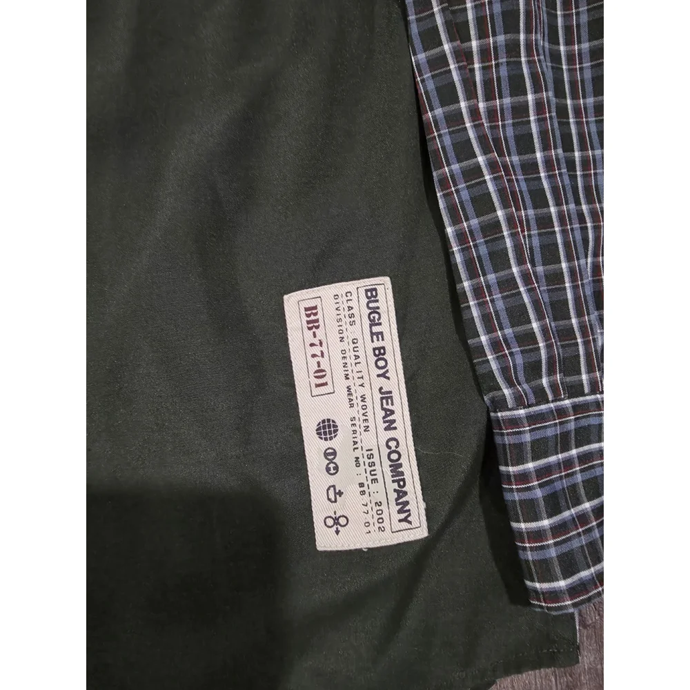 Vintage Bugle Boy Button Up Green Shirt Men's Size Medium - Picture 3 of 8